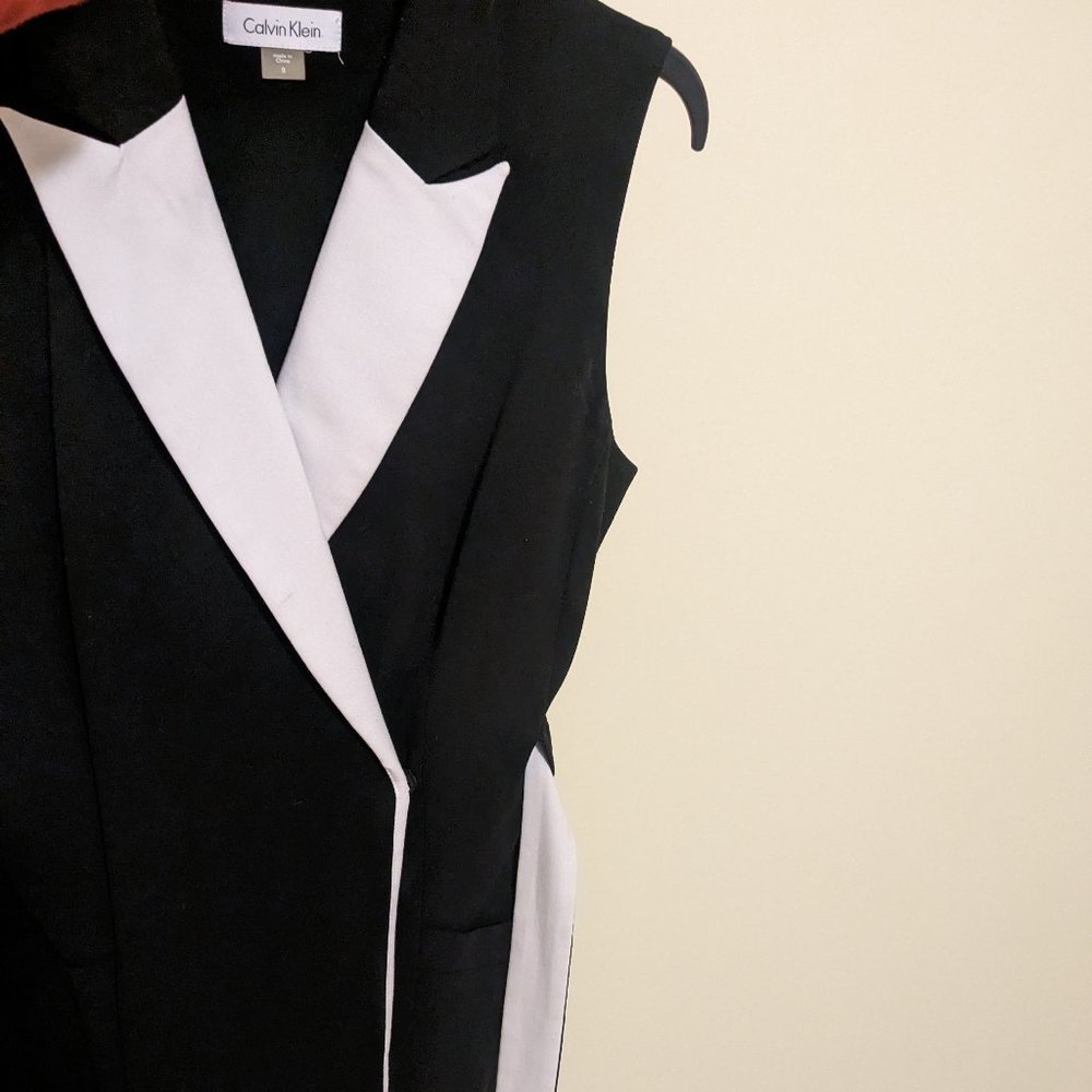Calvin Klein sleeveless belted dress
